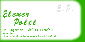 elemer poltl business card